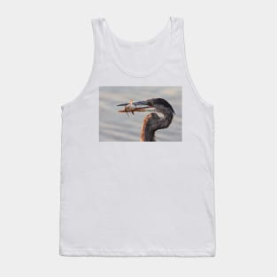 A fresh catch - Great Blue Heron Tank Top